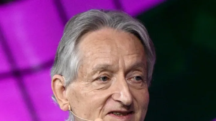 Geoffrey Hinton on Centre Stage at Collision 2023 in Toronto. Photo by Ramsey Cardy / Collision via Sportsfile, CC BY 2.0, via Wikimedia Commons.